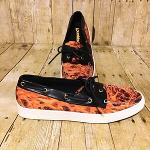 ‎Loudmouth Sailor Flames Boat Shoes 10M